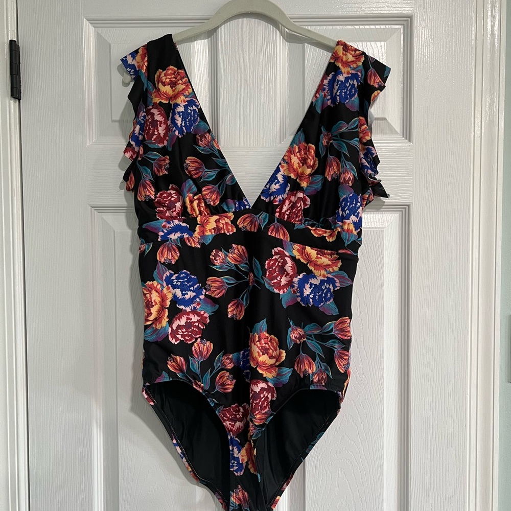 ModCloth Floral One Piece Bathing Suit